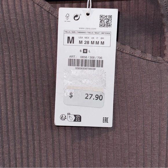 Zara Cutout Turtleneck Ribbed Long-sleeve Sweater Knit Top - Picture 4 of 5